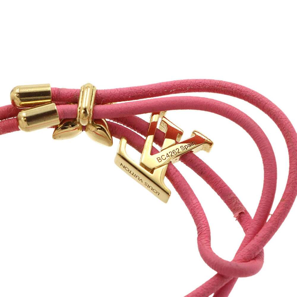 LOUIS VUITTON Pink Leather Charm Bracelet - Picture 6 of 7